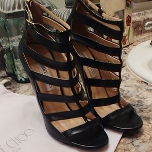 $1195 PRISTINE! JIMMY CHOO FATHOM CAGED BOOTIE 9